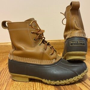 L.L. Bean Tan Brown Duck Rain Boots